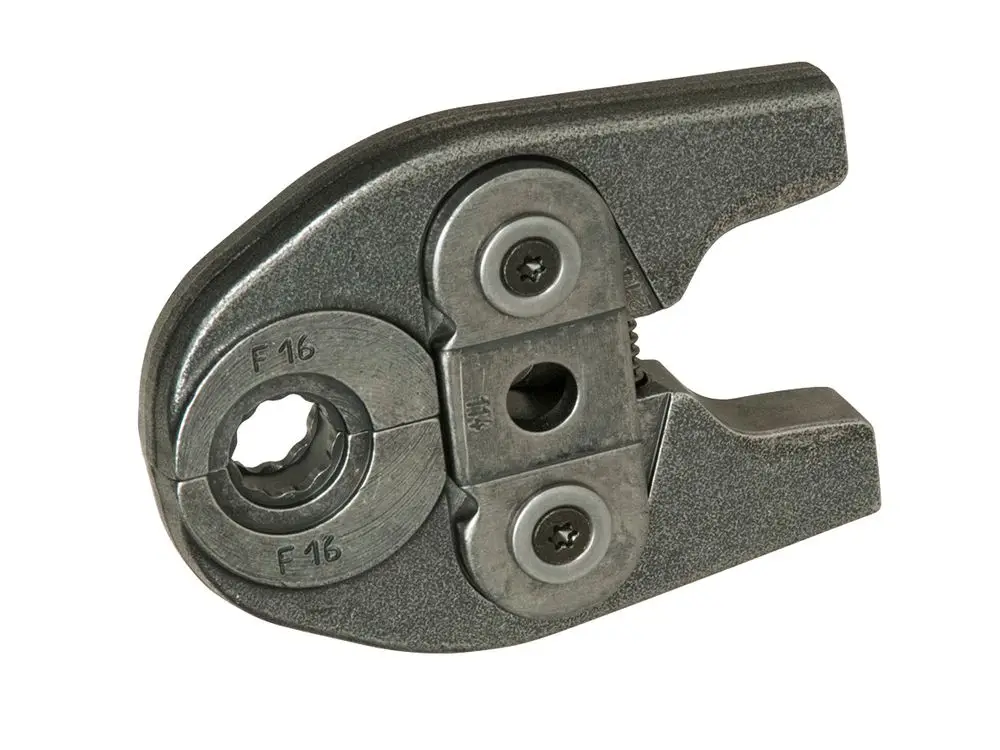 Pressbacke aus Metall mit geformtem Profil und Loch auf der linken Seite. Eignet sich für die Nutzung in Verbindung mit Fränkische Systemen.
